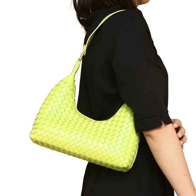 Vanessa Genuine Leather Baguette Bag