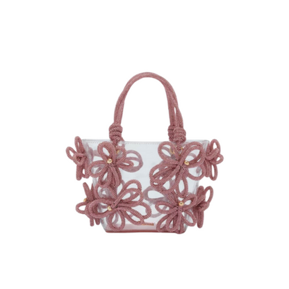 Sabrina Small Floral Rhinestone Tote Bag