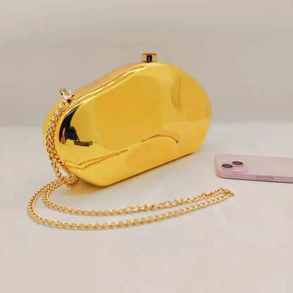 Jasmim Metallic Clutch Bag