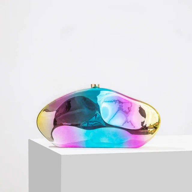 Jasmim Metallic Clutch Bag