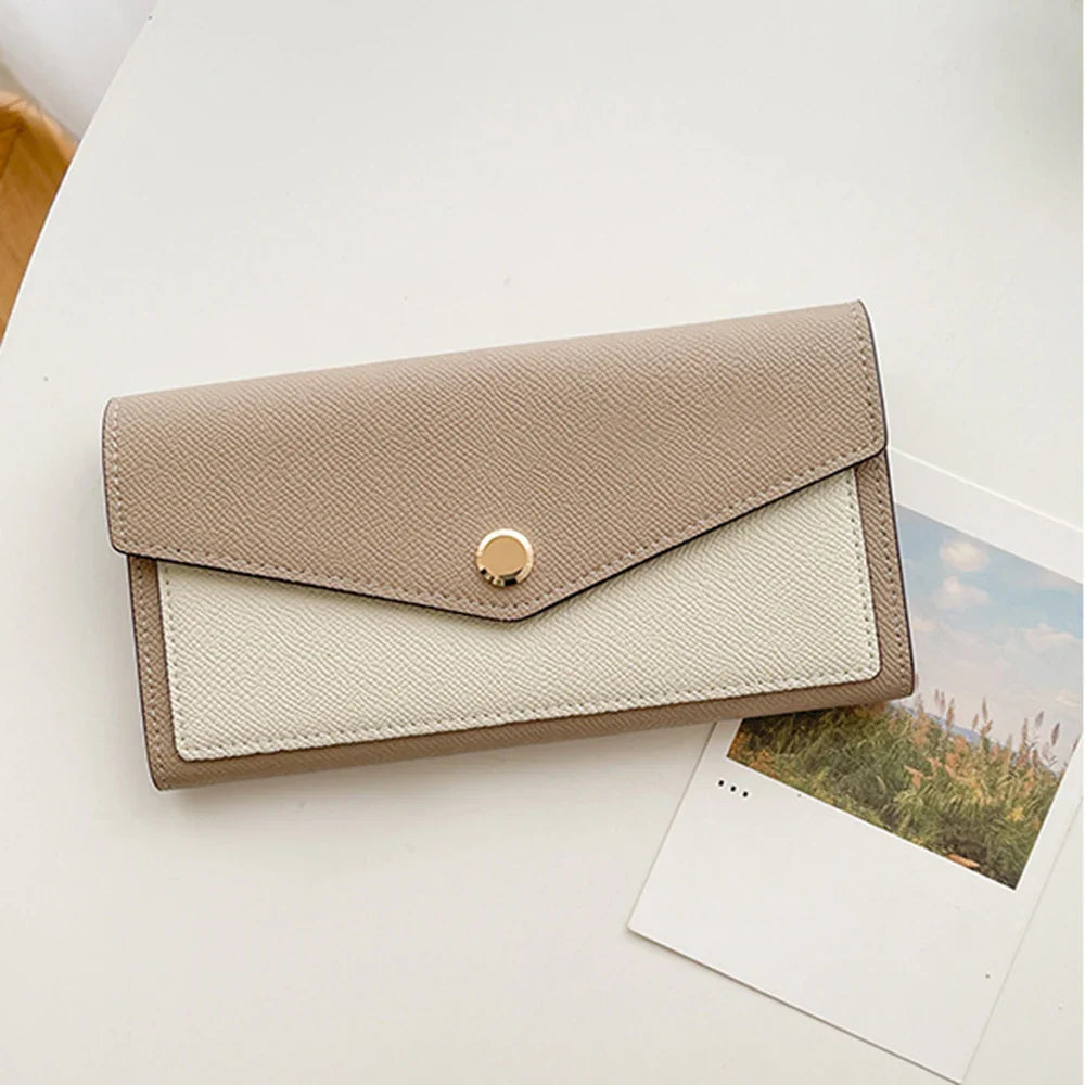 Karen Colorful Genuine Leather Envelope Wallet