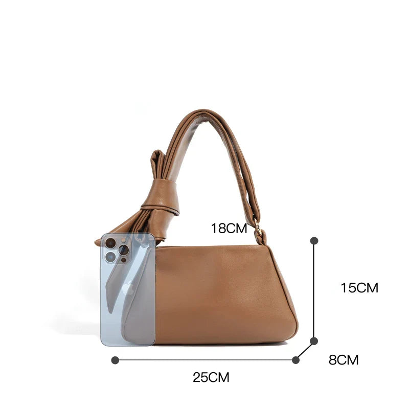 Cecilia Genuine Leather Bow Crossbody Bag