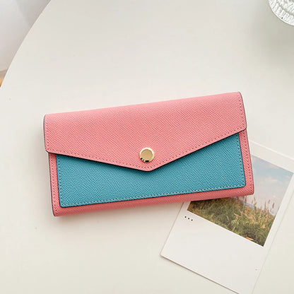 Karen Colorful Genuine Leather Envelope Wallet