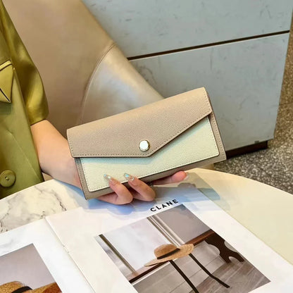 Karen Colorful Genuine Leather Envelope Wallet
