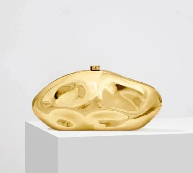 Jasmim Metallic Clutch Bag