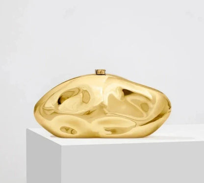 Jasmim Metallic Clutch Bag