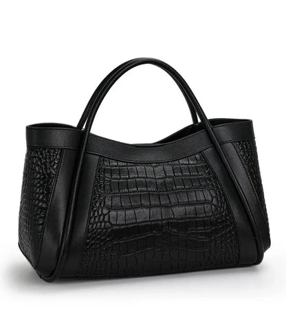 Adriana Croco Medium Genuine Leather Bag