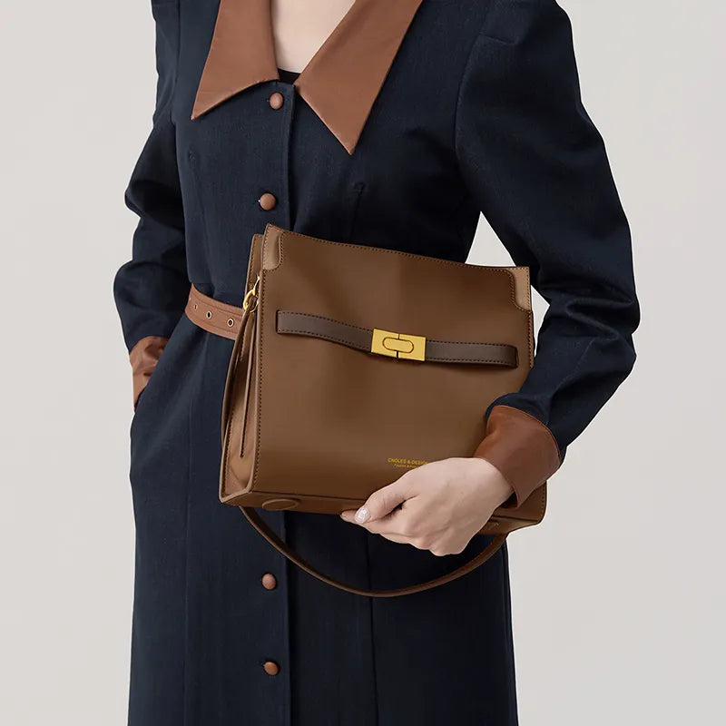 Nicole Genuine Leather Double Bag