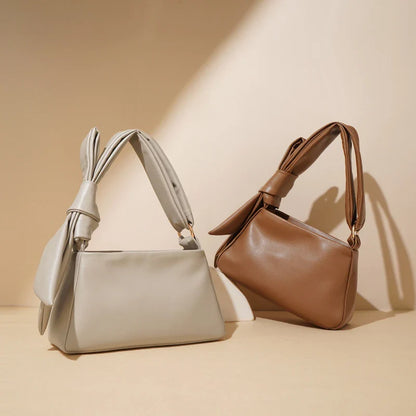 Cecilia Genuine Leather Bow Crossbody Bag