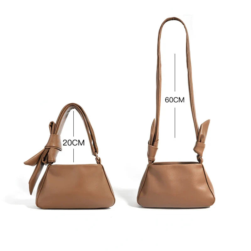 Cecilia Genuine Leather Bow Crossbody Bag