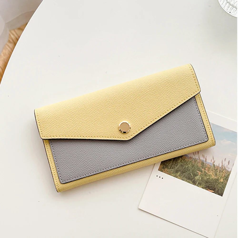 Karen Colorful Genuine Leather Envelope Wallet