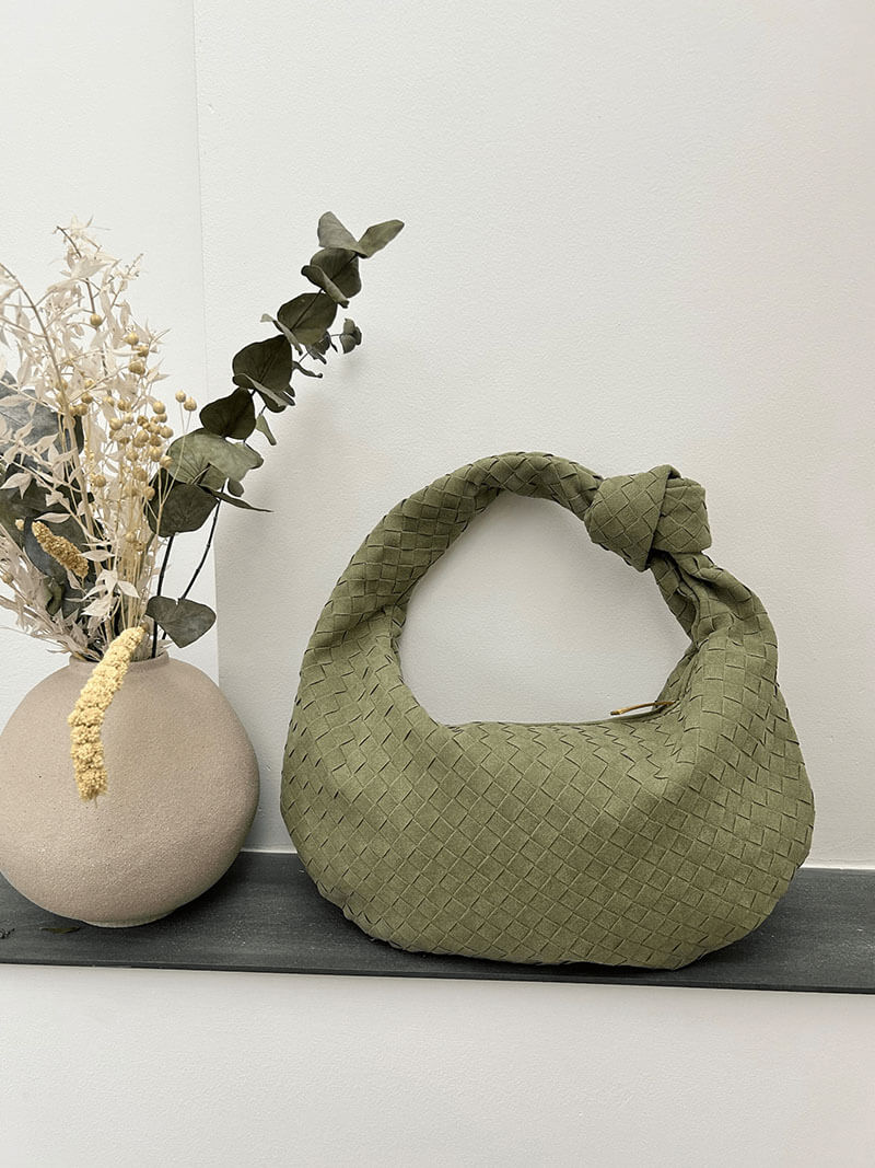 Alice Large Braided Suede Bag