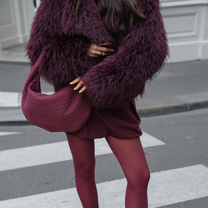 Alice Large Braided Suede Bag